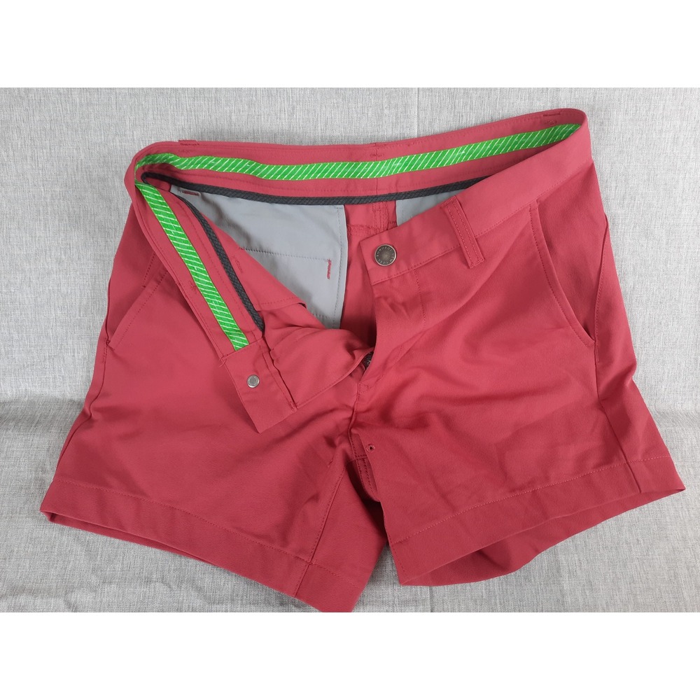 Bonobos Women's 28 Golf Performance Stretch Waistband Red Short Polyester Blend